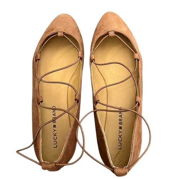 Lucky Brand Women's Aviee Lace-Up Ballet Flats Size 9.5 - Picture 4 of 8